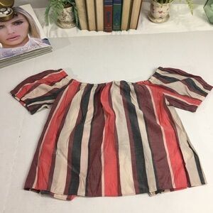 Express Vintage distressed silk blouse